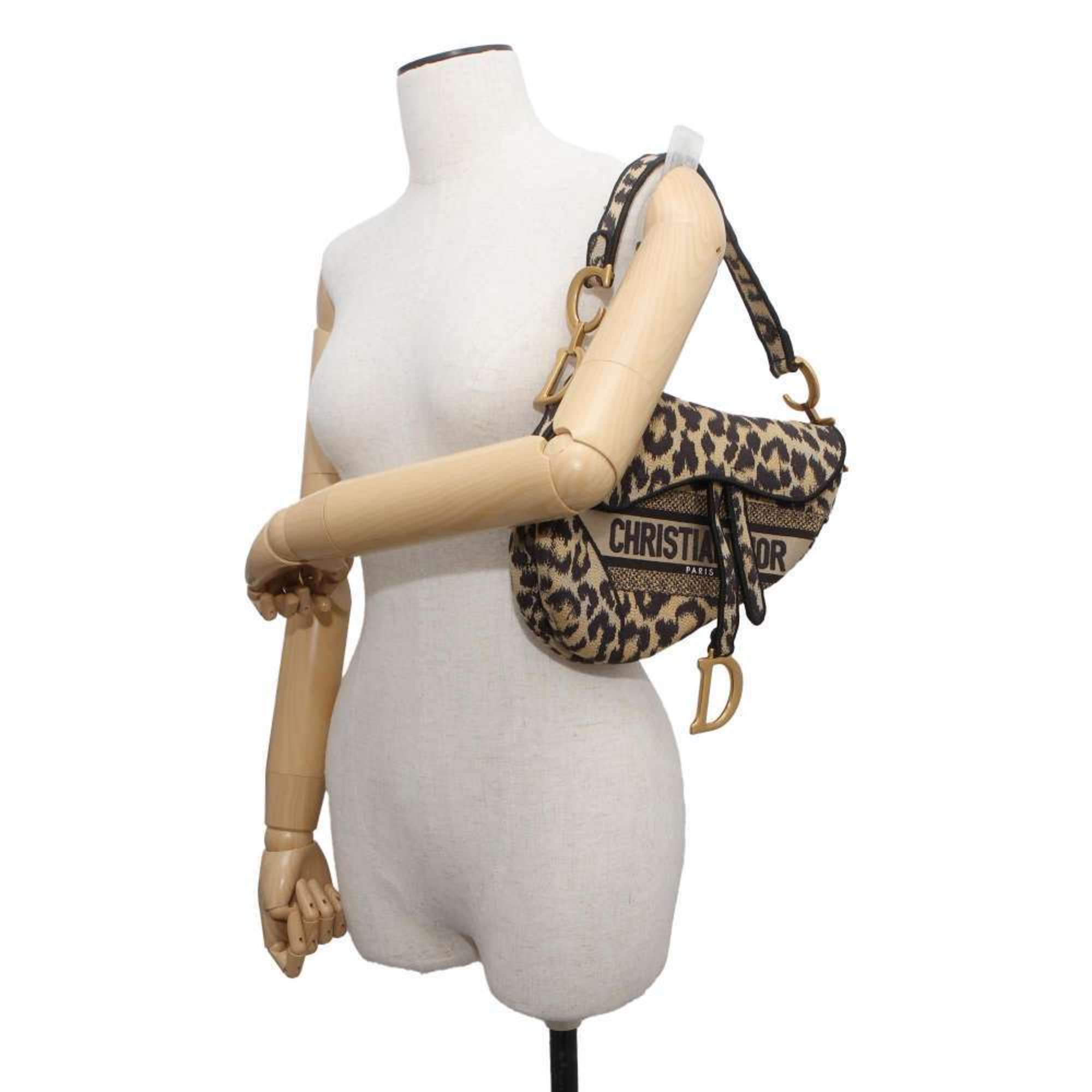 Christian Dior Saddle Bag Canvas Leopard M0446 Bags