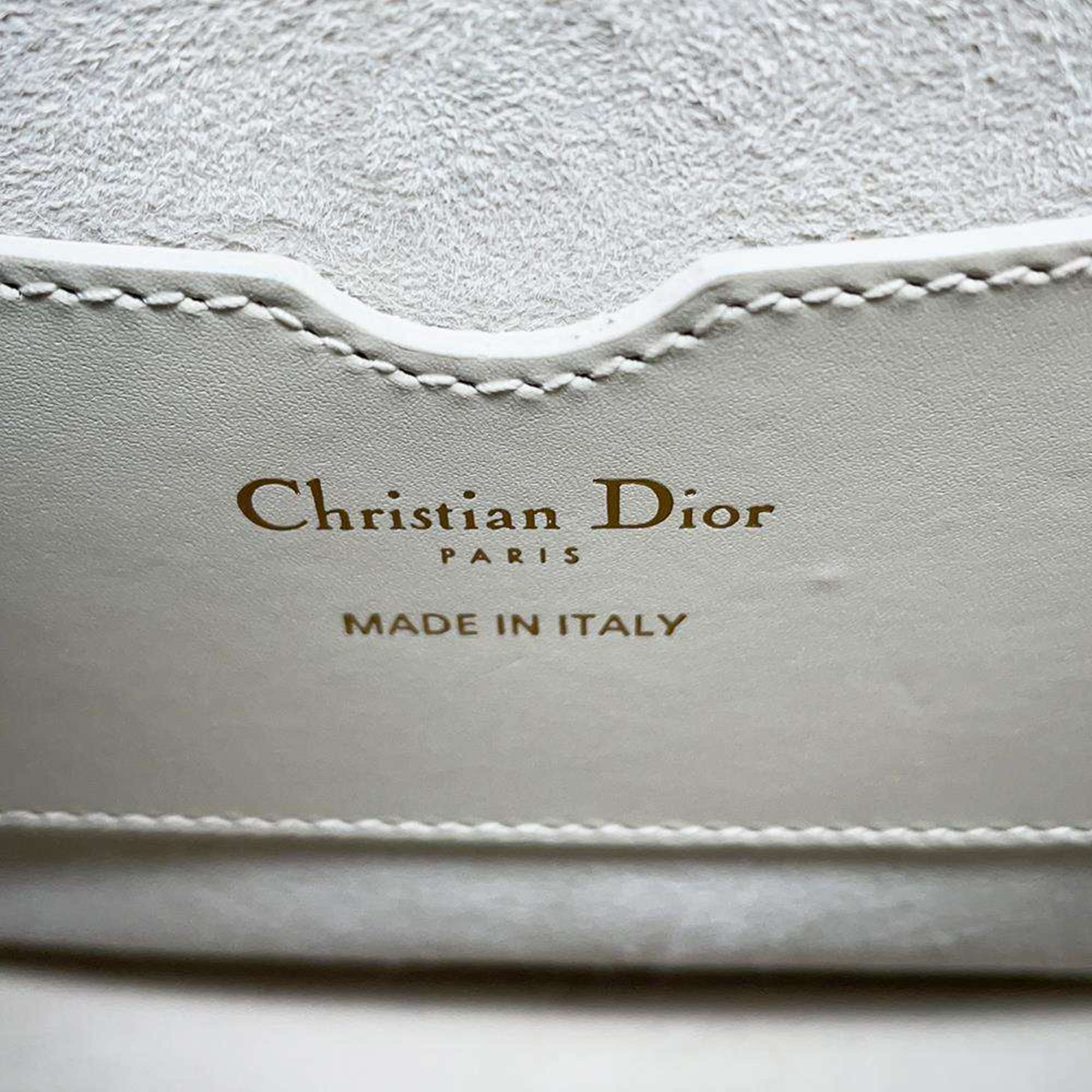 Christian Dior Bobby Medium Shoulder Bag M9319UMOL White