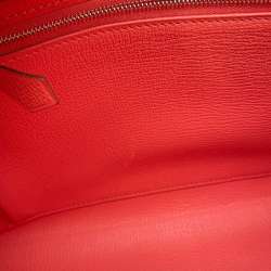 Hermes handbag Kelly 28 outside stitching Rouge Tomato Veau Epsom X stamp