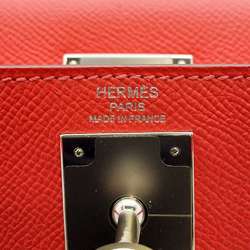 Hermes handbag Kelly 28 outside stitching Rouge Tomato Veau Epsom X stamp