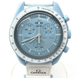 OMEGA SWATCH Moon Swatch MISSION TO URANUS Quartz Wristwatch Omega Uranus Blue