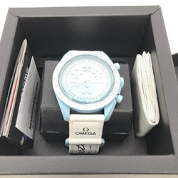 OMEGA SWATCH Moon Swatch MISSION TO URANUS Quartz Wristwatch Omega Uranus Blue