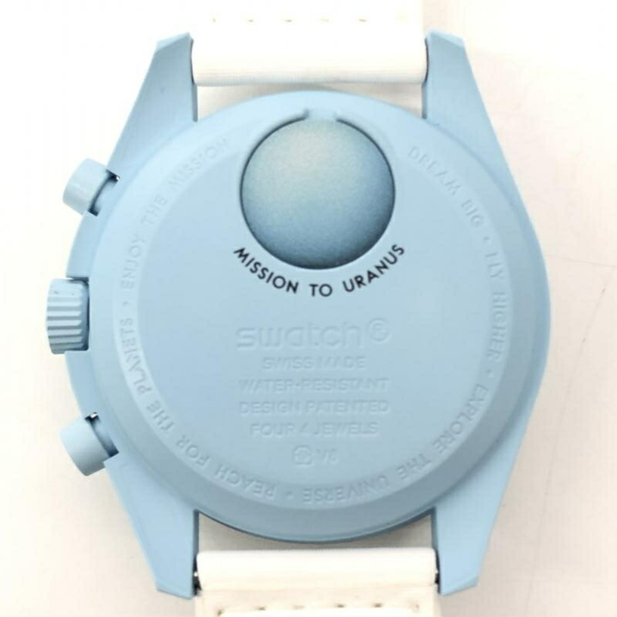 OMEGA SWATCH Moon Swatch MISSION TO URANUS Quartz Wristwatch Omega Uranus Blue