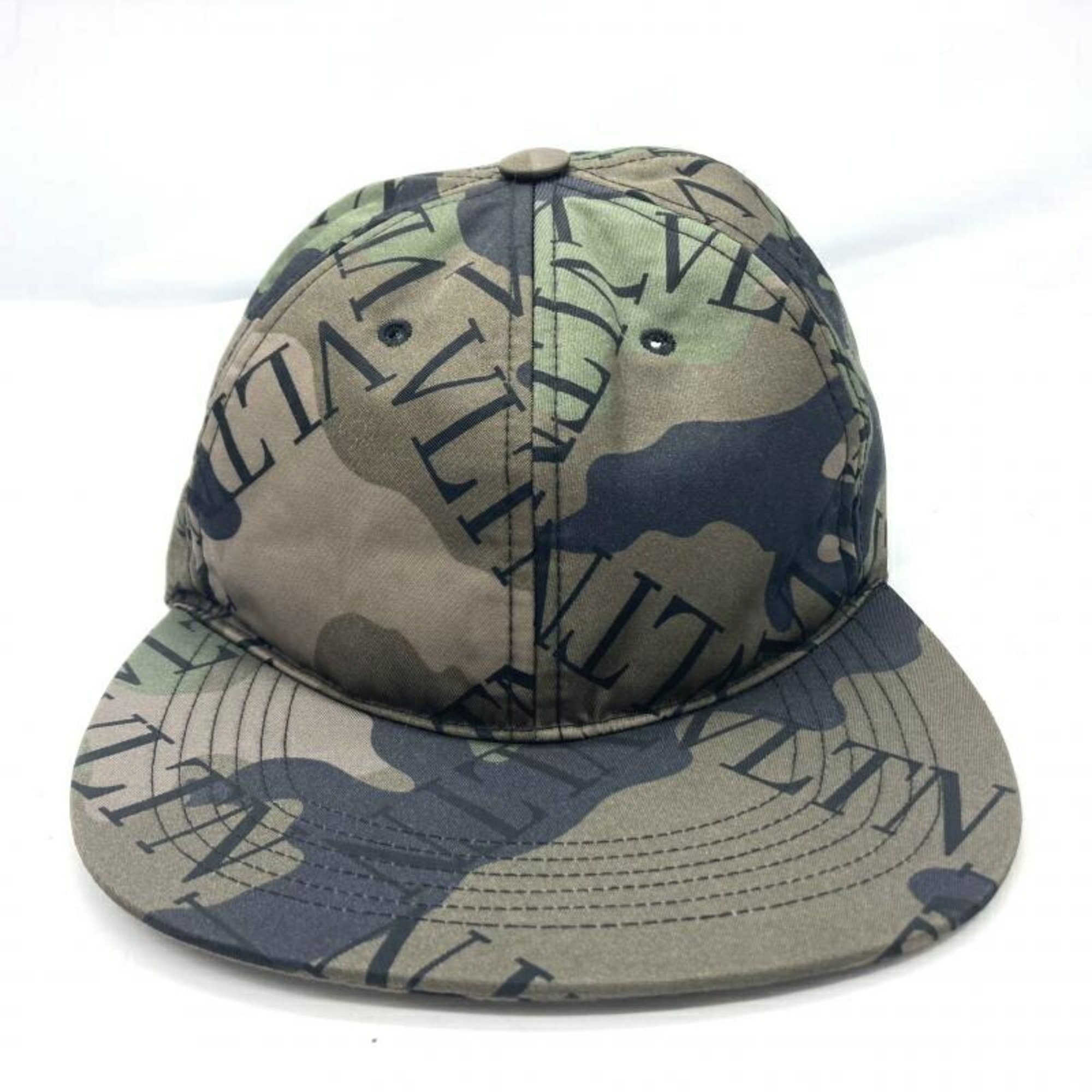 VALENTINO GRID LOGO BASEBALL CAP Valentino camouflage cap nylon