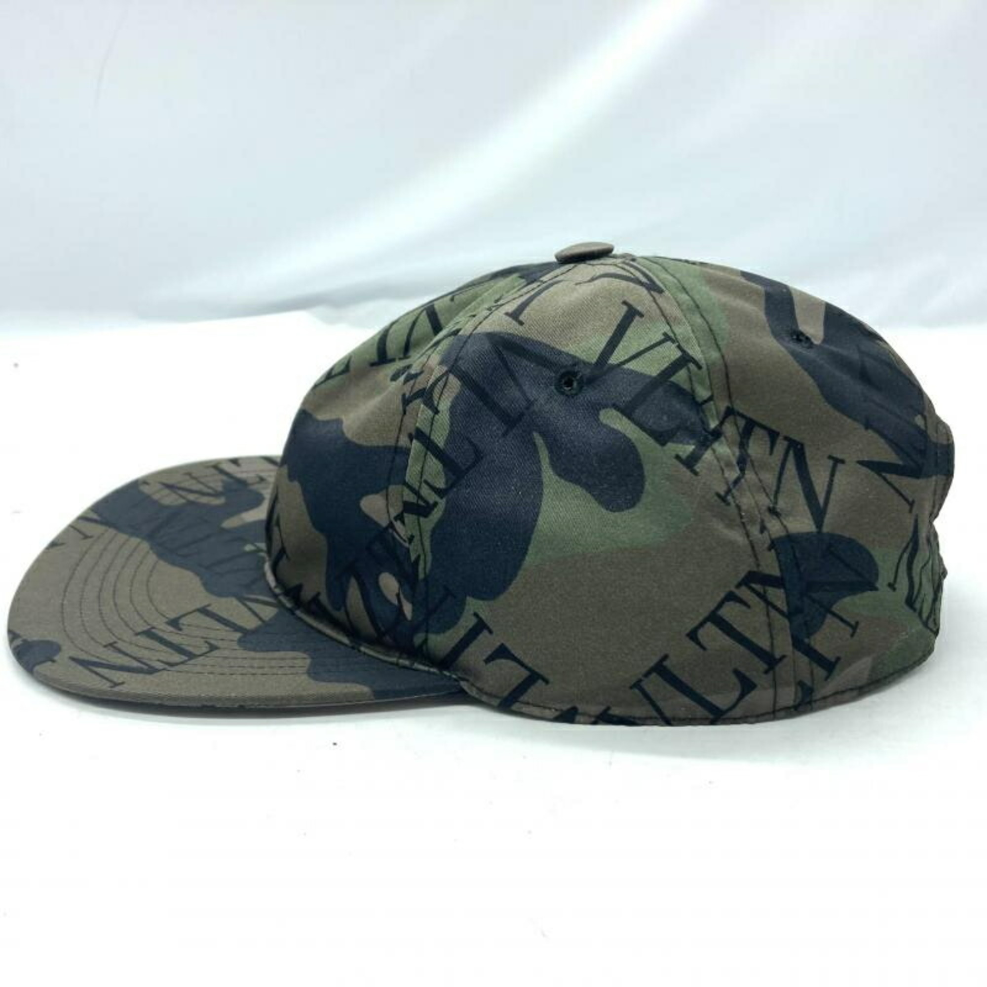 VALENTINO GRID LOGO BASEBALL CAP Valentino camouflage cap nylon