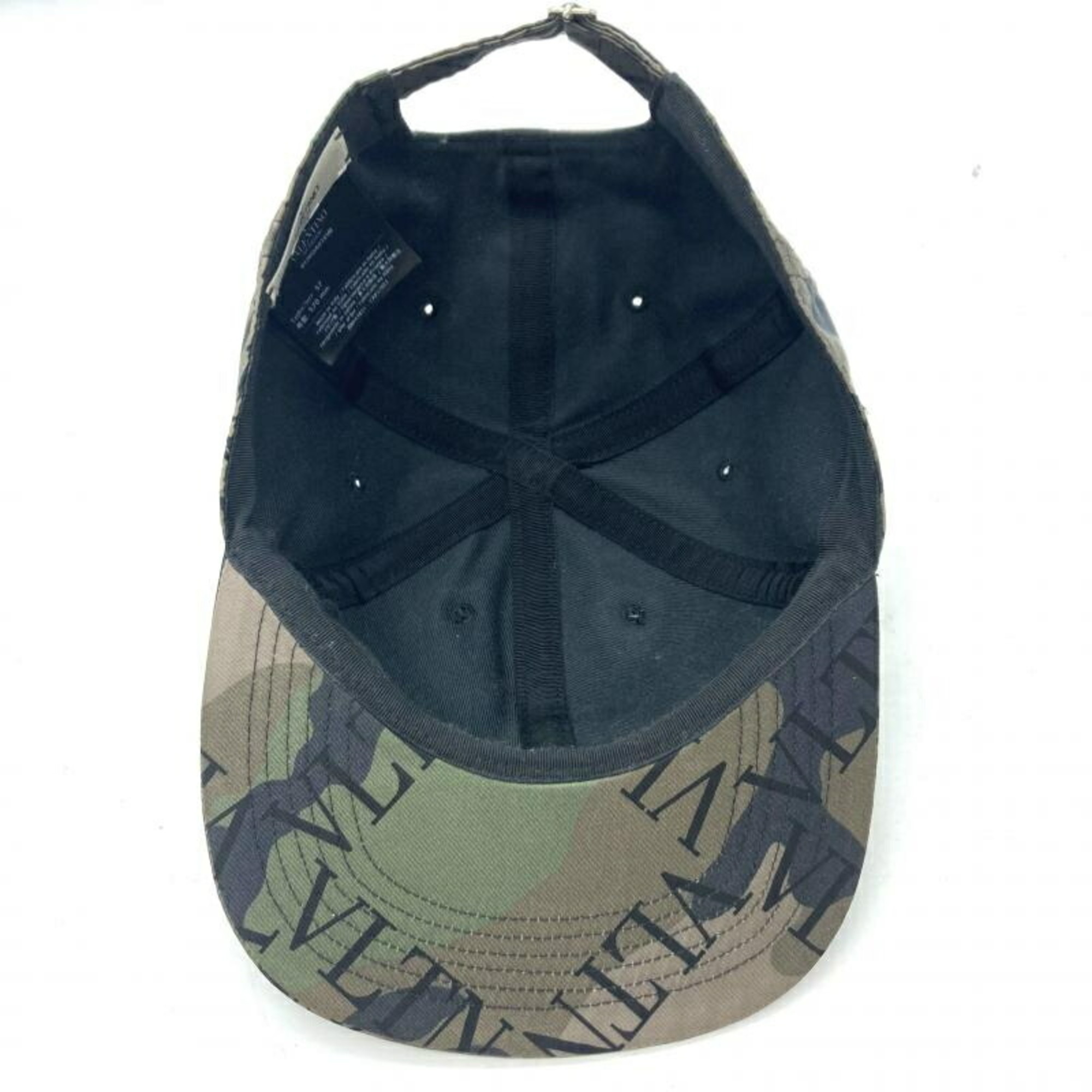 VALENTINO GRID LOGO BASEBALL CAP Valentino camouflage cap nylon