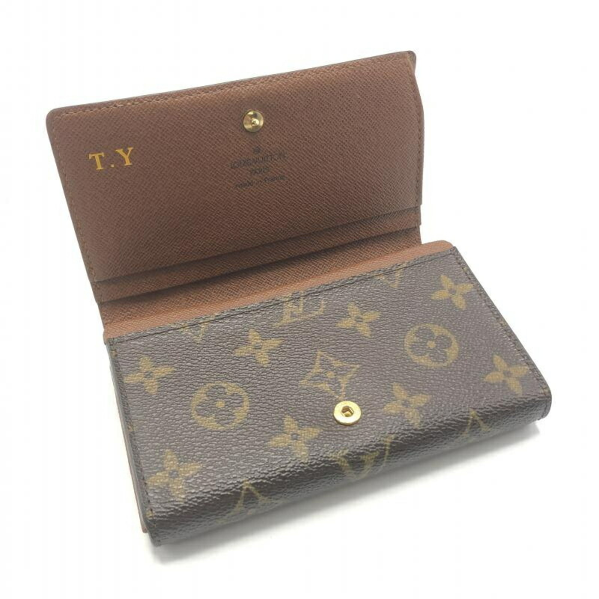 LOUIS VUITTON Portemonnay Viet Tresor Wallet M61730 Monogram Brown Louis Vuitton