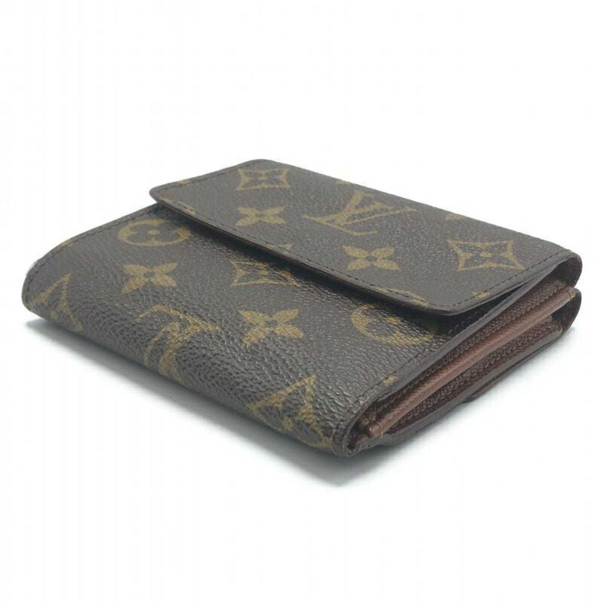 LOUIS VUITTON Portefeuille Elise Tri-fold Wallet M61654 Brown Monogram Louis Vuitton