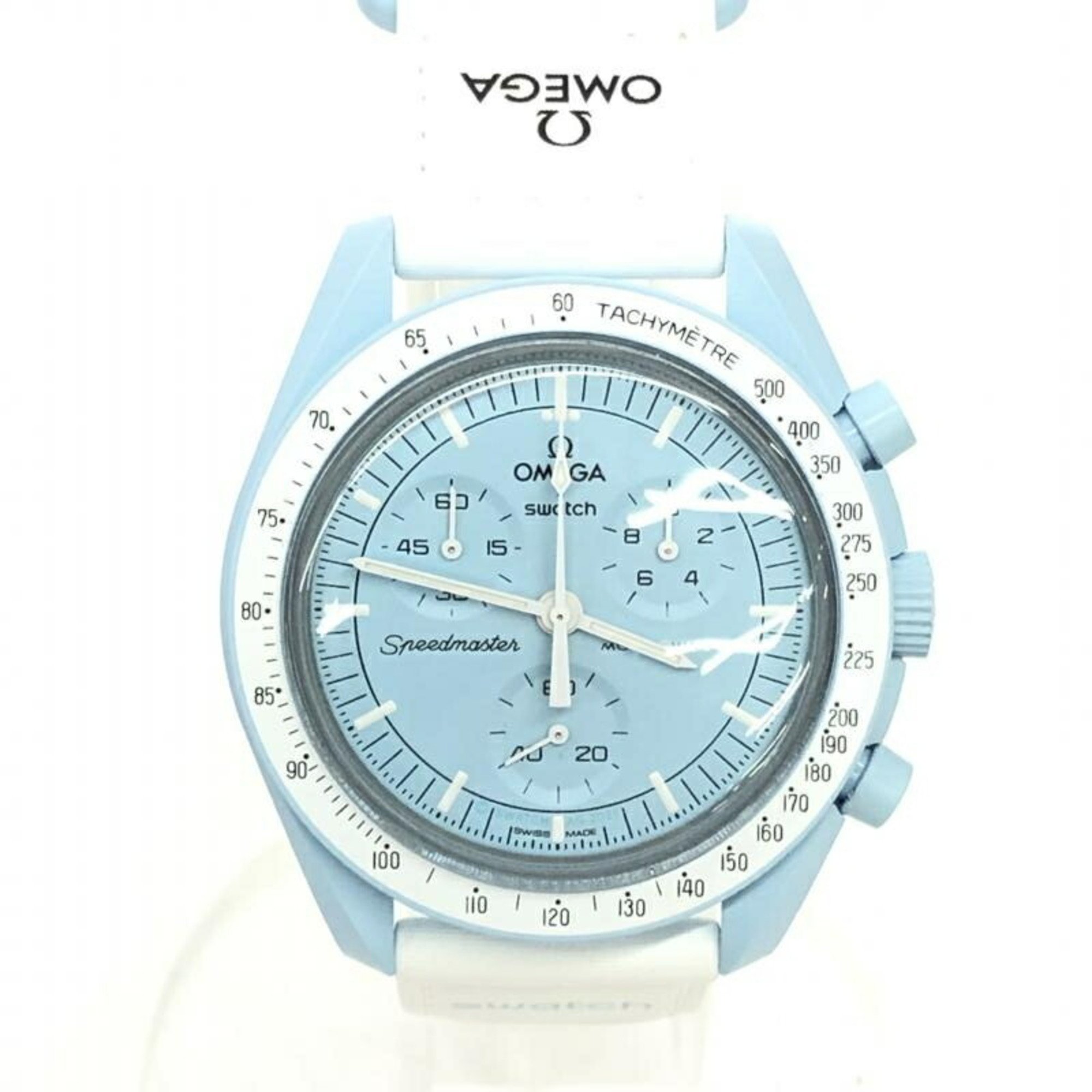 OMEGA SWATCH Moon Swatch MISSION TO URANUS Quartz Wristwatch Omega Uranus Blue