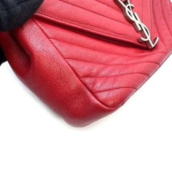 Saint Laurent Chain Shoulder Bag Leather SAINT LAURENT PARIS YSL Red