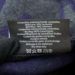 CHANEL Cushion Coco Mark Double Face Wool Cashmere Navy