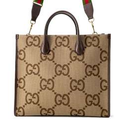 Gucci Tote Bag Jumbo GG Canvas Leather 678839 GUCCI 2way Shoulder Handbag