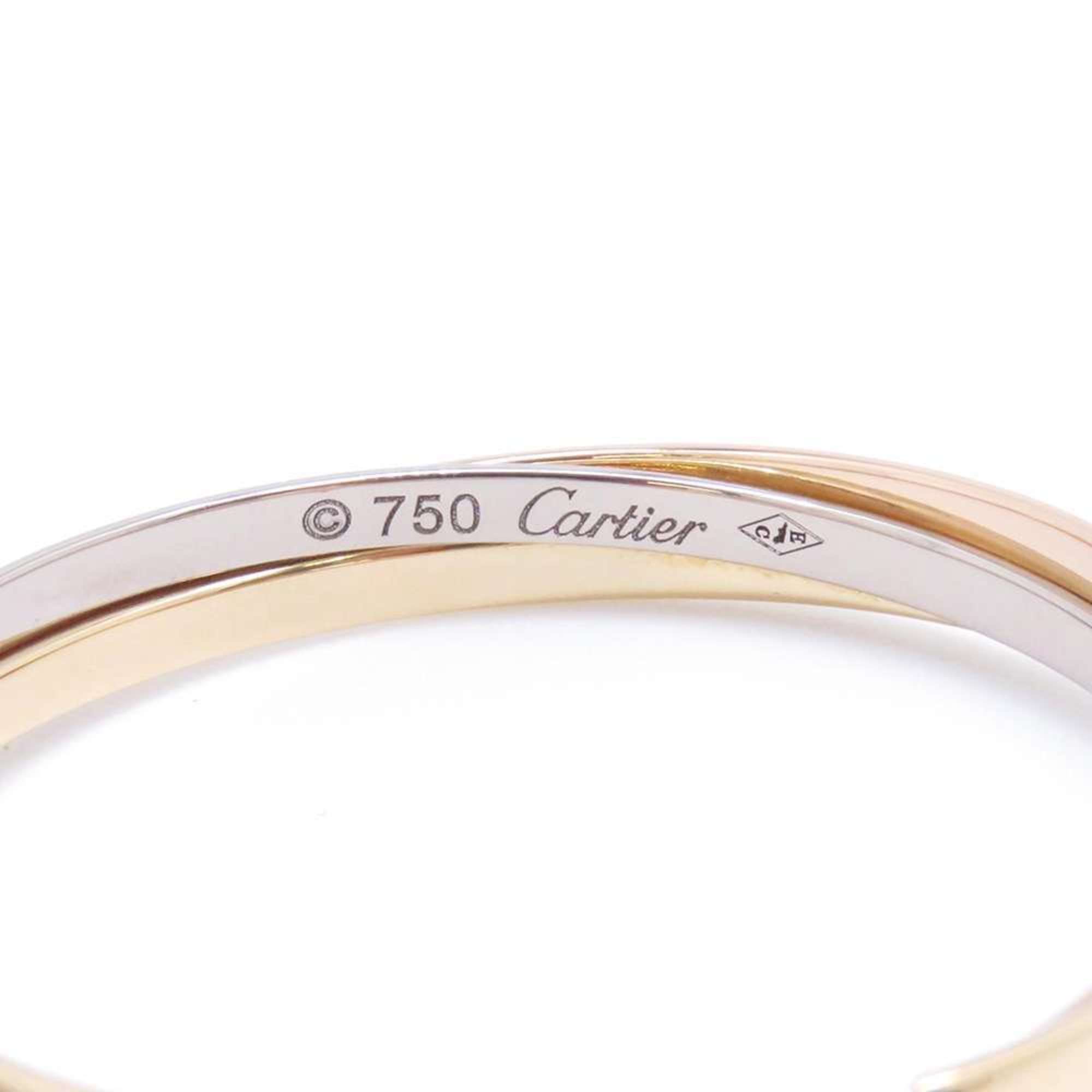 Cartier Trinity hoop earrings, K18YG yellow gold, K18WG white K18PG pink B8020000