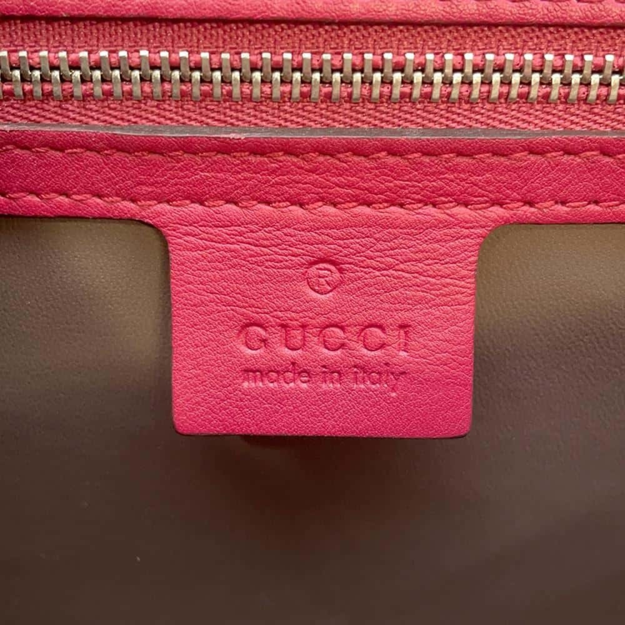 Gucci Chain Shoulder Bag Interlocking G Patent 387606 GUCCI Pink