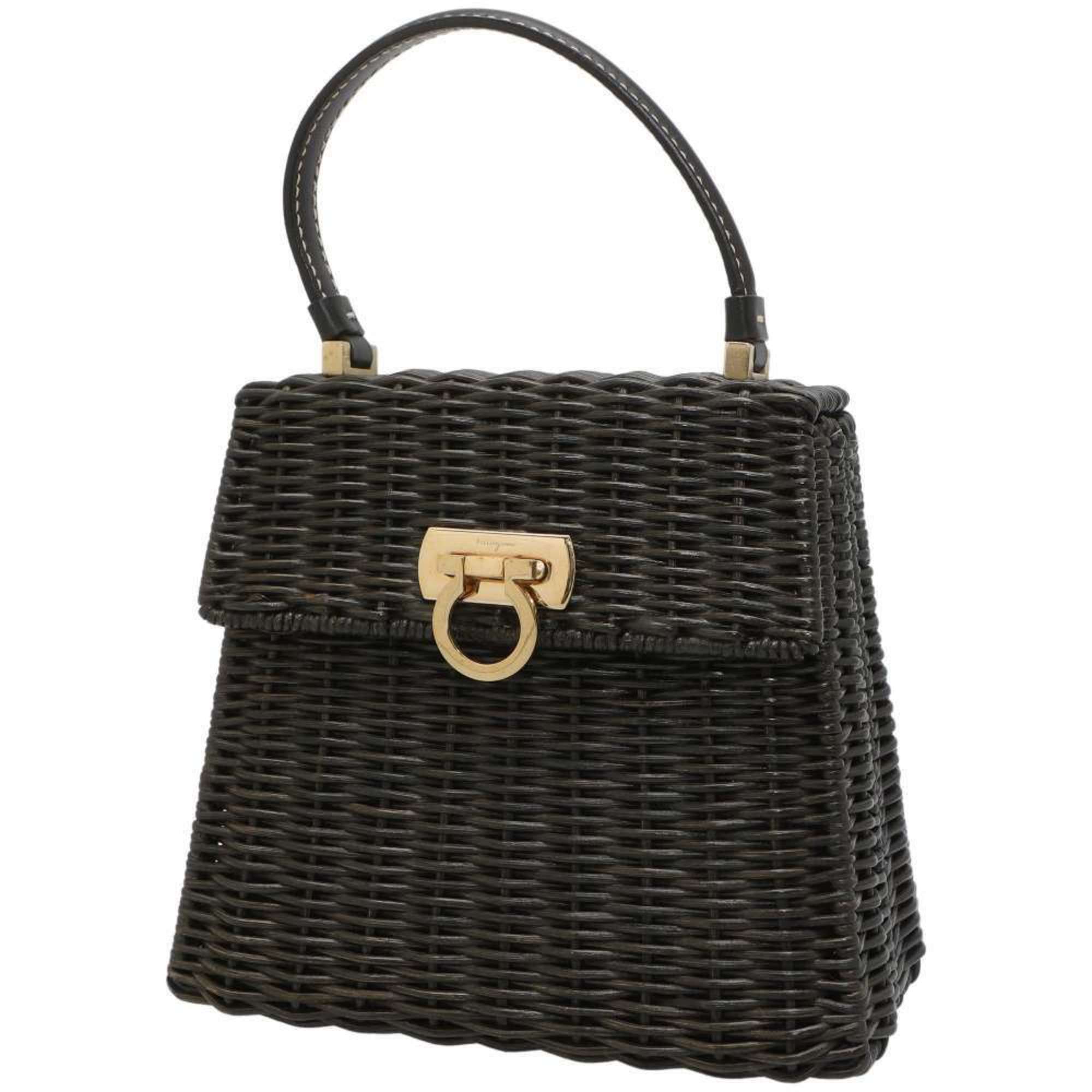 Salvatore Ferragamo Handbag Gancini DV-21 3403 Bag Black