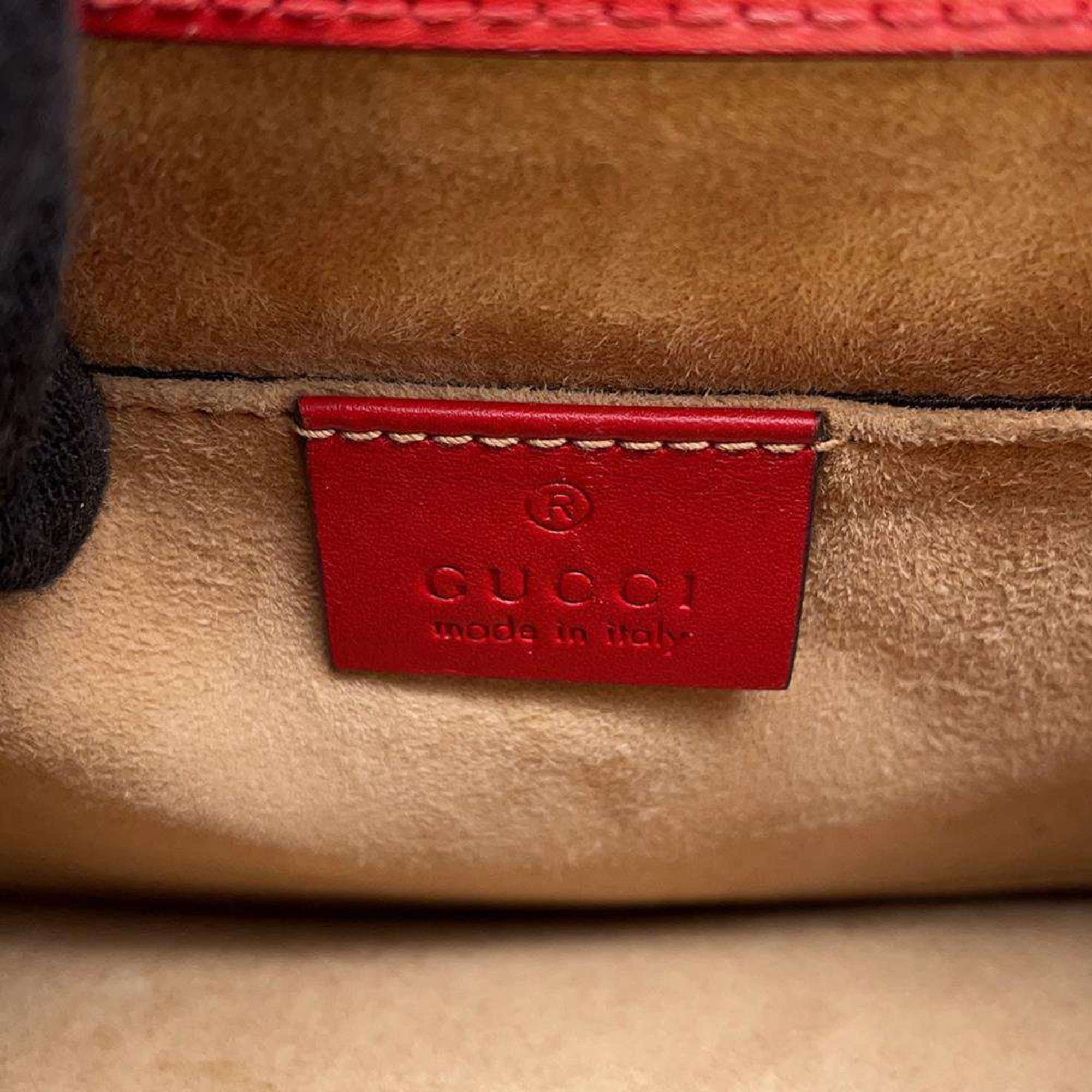 Gucci Chain Shoulder Bag Sylvie Web with Ribbon 431666 GUCCI Red