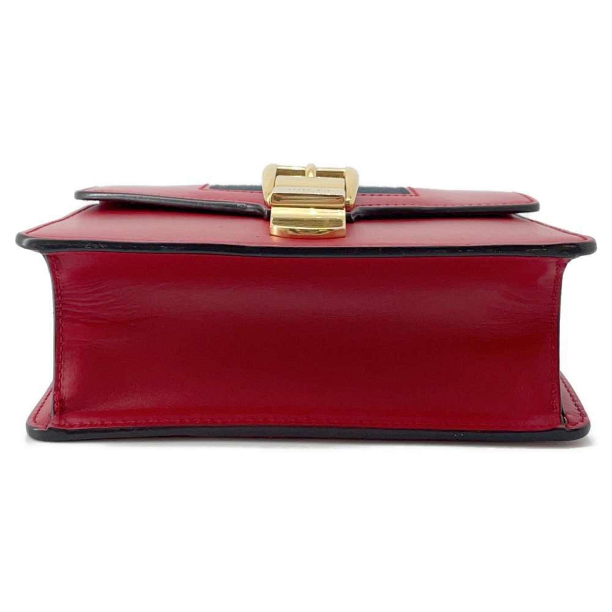 Gucci Chain Shoulder Bag Sylvie Web with Ribbon 431666 GUCCI Red