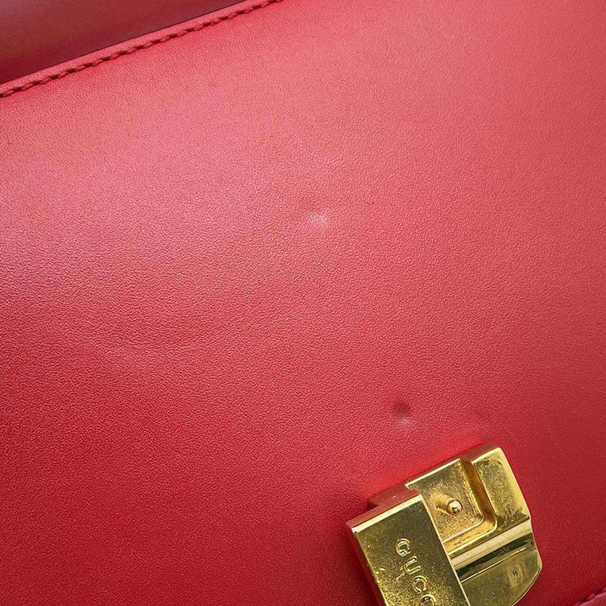 Gucci Chain Shoulder Bag Sylvie Web with Ribbon 431666 GUCCI Red