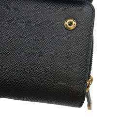 Christian Dior Tri-fold Wallet Saddle Medium Black