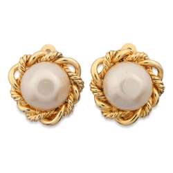 Chanel Earrings, Faux Pearl, Metal, CHANEL