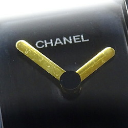 CHANEL Ladies' Watch Premiere Quartz GP Leather M Size H0001 Square Gold Black