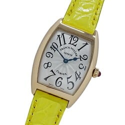 FRANCK MULLER Tono Curvex 1752 Watch for Women, Quartz, 750PG, Leather, Pink Gold, Silver, Yellow, Polished