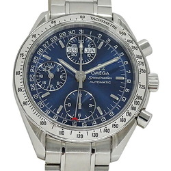 OMEGA Speedmaster 3523.80 Men's Watch Triple Calendar Automatic AT Stainless Steel SS Silver Blue Polished