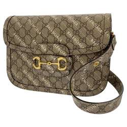 Gucci Shoulder Bag Balenciaga Collaboration Horsebit 1955 GG Supreme 602204 GUCCI