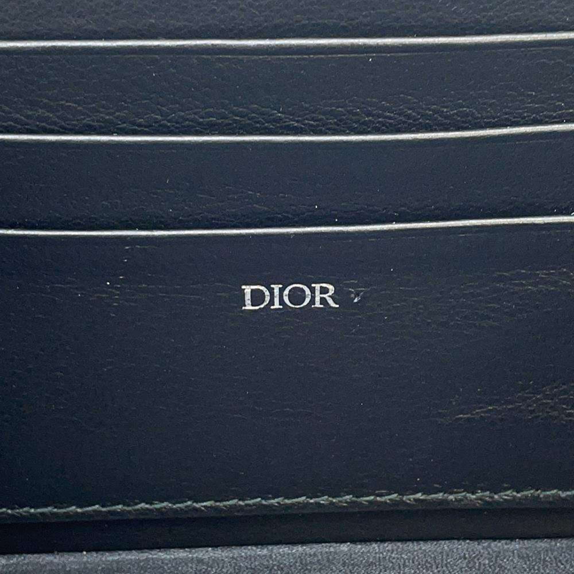 Christian Dior Handbag Lock Bag Leather Kenny Scharf Collaboration Men's