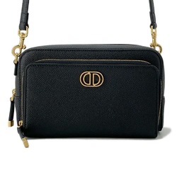 Christian Dior Shoulder Bag Caro Double Pouch S7431UBAE Black