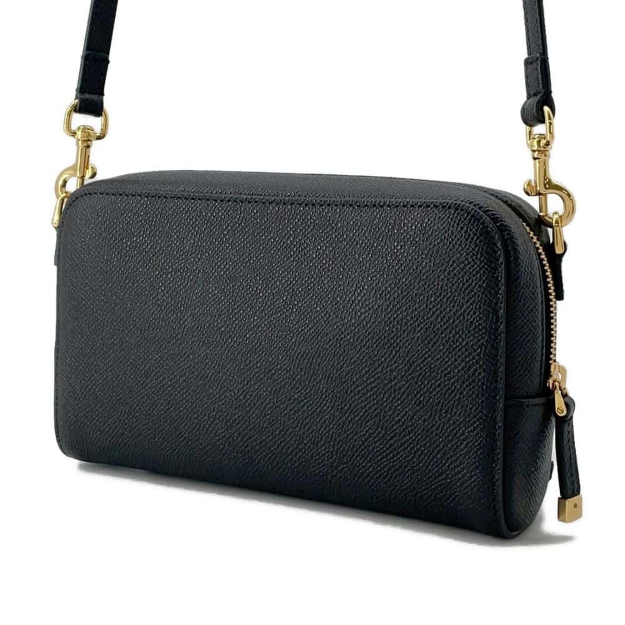 Christian Dior Shoulder Bag Caro Double Pouch S7431UBAE Black