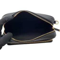 Christian Dior Shoulder Bag Caro Double Pouch S7431UBAE Black