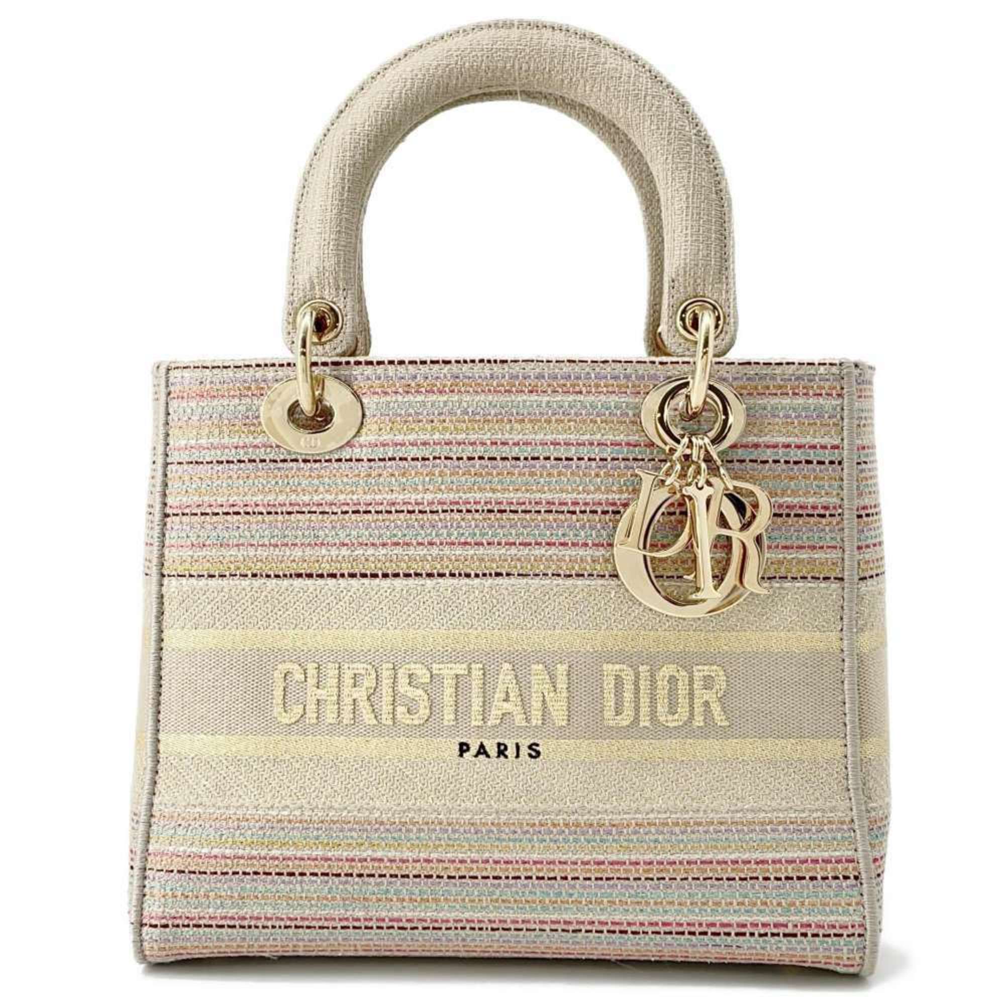 Christian Dior Handbag Lady Dee-Lite Canvas 2way Shoulder Bag