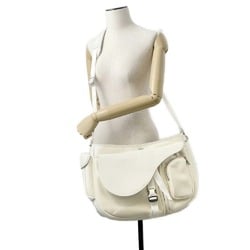 Christian Dior Shoulder Bag Sacai Collaboration Saddle Soft 1ADHO029USG White