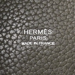 Hermes Picotin Lock GM handbag for women, Taurillon Clemence Etain Greige, stamped with R