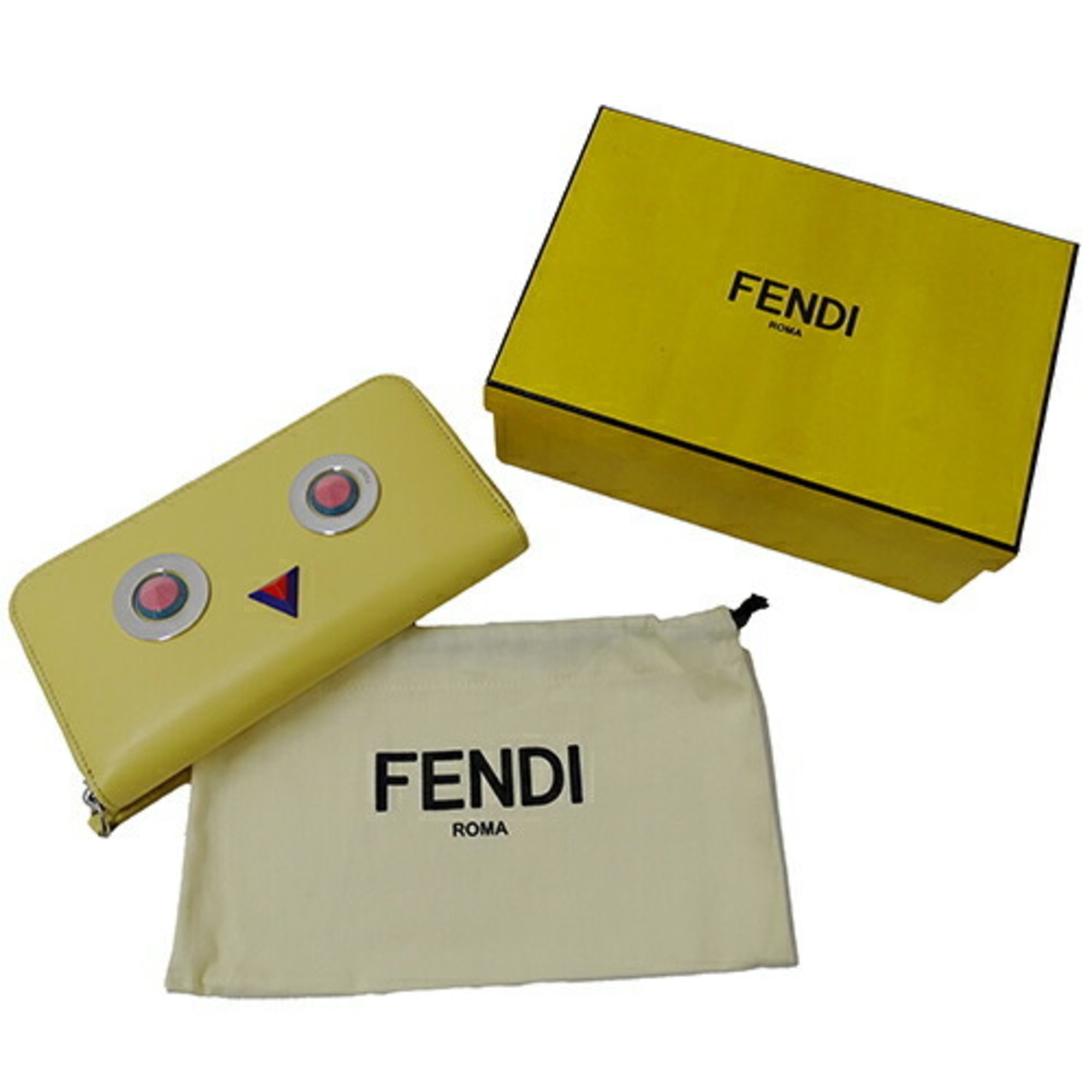 FENDI Women's Hypnotize Wallet Leather Yellow 8M0299