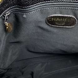 Chanel Shoulder Bag Supermodel Caviar Skin Coco Mark CHANEL Tote Black