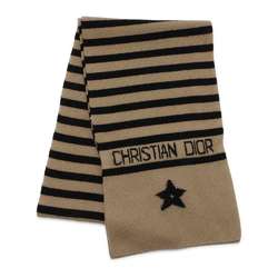Christian Dior Scarf D-STRIPES Striped Cashmere