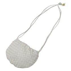 Bottega Veneta Women's Intrecciato Shoulder Bag Leather The Valve White Compact