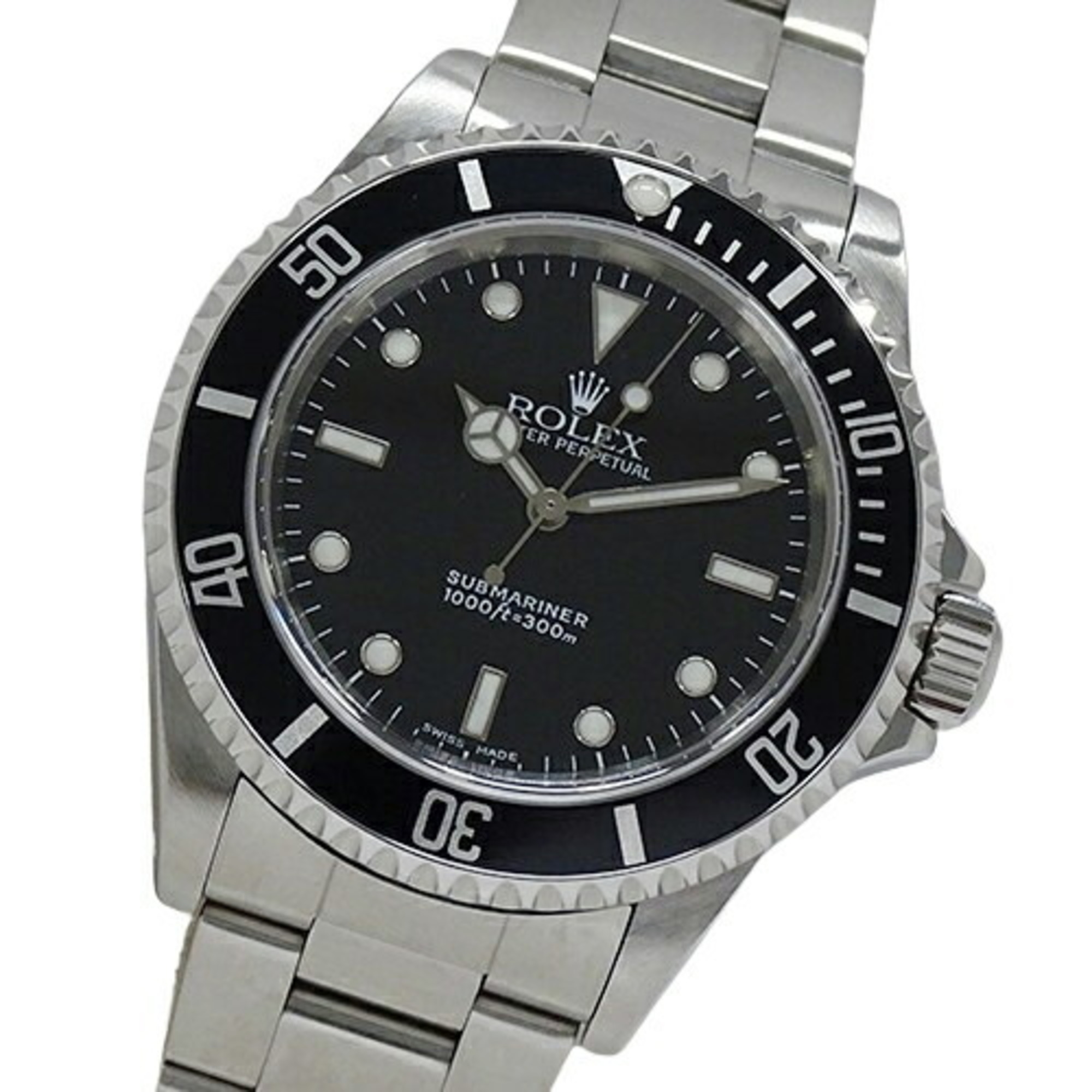 Rolex ROLEX Submariner No Date 14060M K Series Men's Watch Automatic AT Stainless Steel SS Silver Black Polished