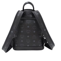 MCM Women's Bag, Visetos Backpack, PVC, Black, Studs