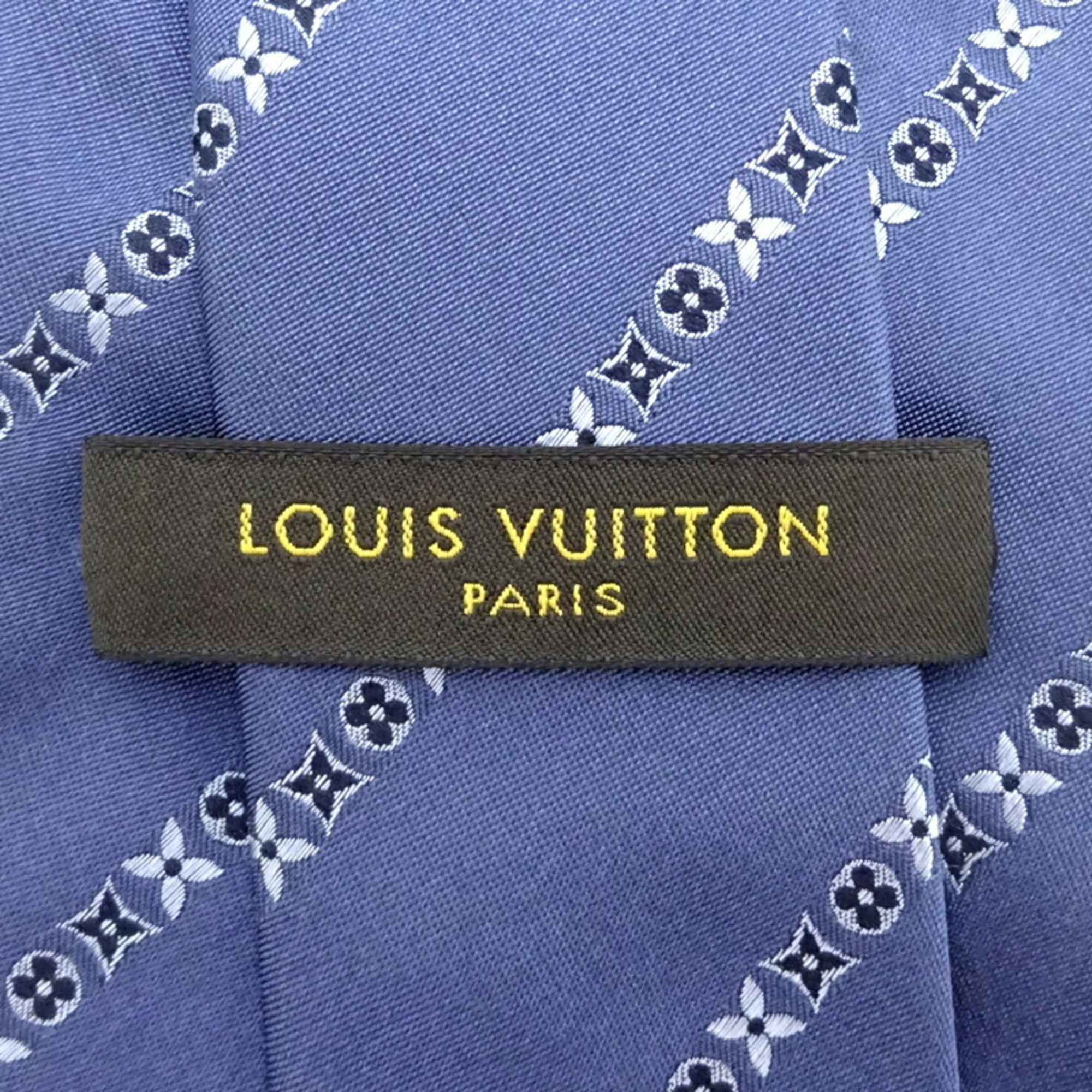 Louis Vuitton Men's Tie 100% Silk Blue