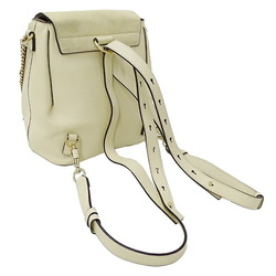 Chloé Chloe Bag Women's Faye Backpack Shoulder 2way Leather Off-White 3S1233 Compact White