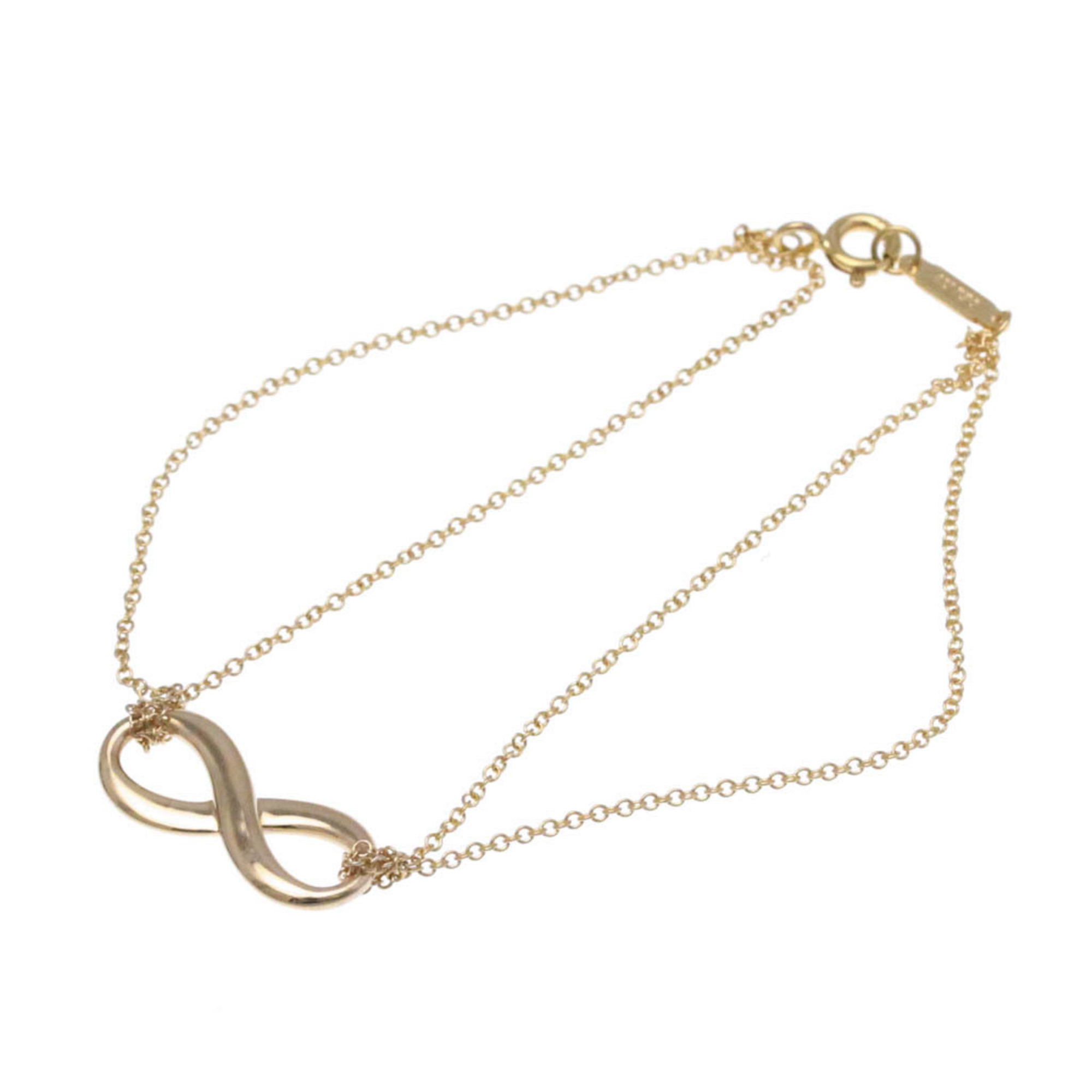 Tiffany Infinity Double Chain Bracelet Pink Gold (18K) No Stone Charm Bracelet Pink Gold