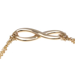 Tiffany Infinity Double Chain Bracelet Pink Gold (18K) No Stone Charm Bracelet Pink Gold