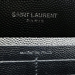 Saint Laurent Paris Cassandra Envelope Chain Wallet Women's Long 393953 Grained Calf Leather Black