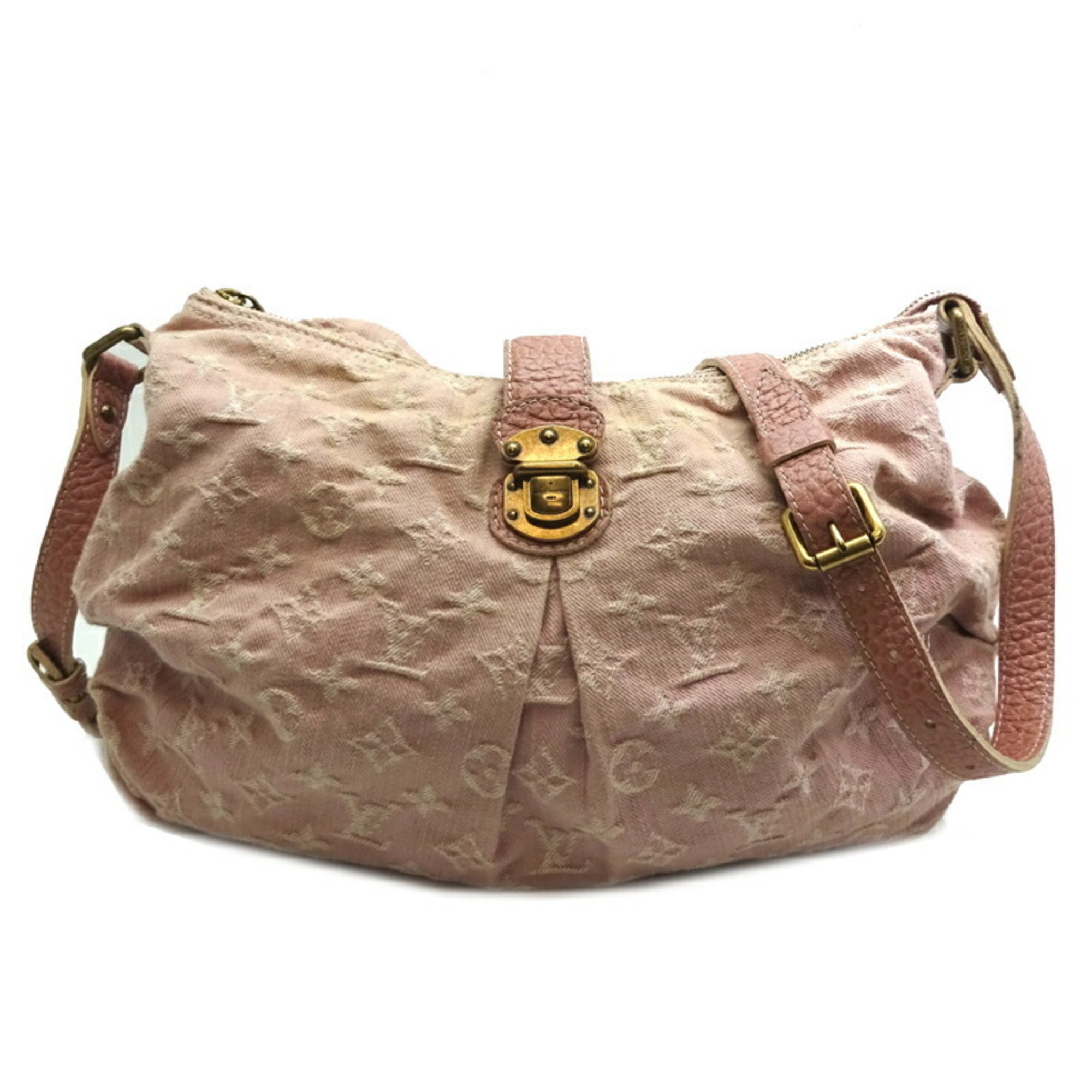 Louis Vuitton Slightly Women's Shoulder Bag M95833 Monogram Denim Pink