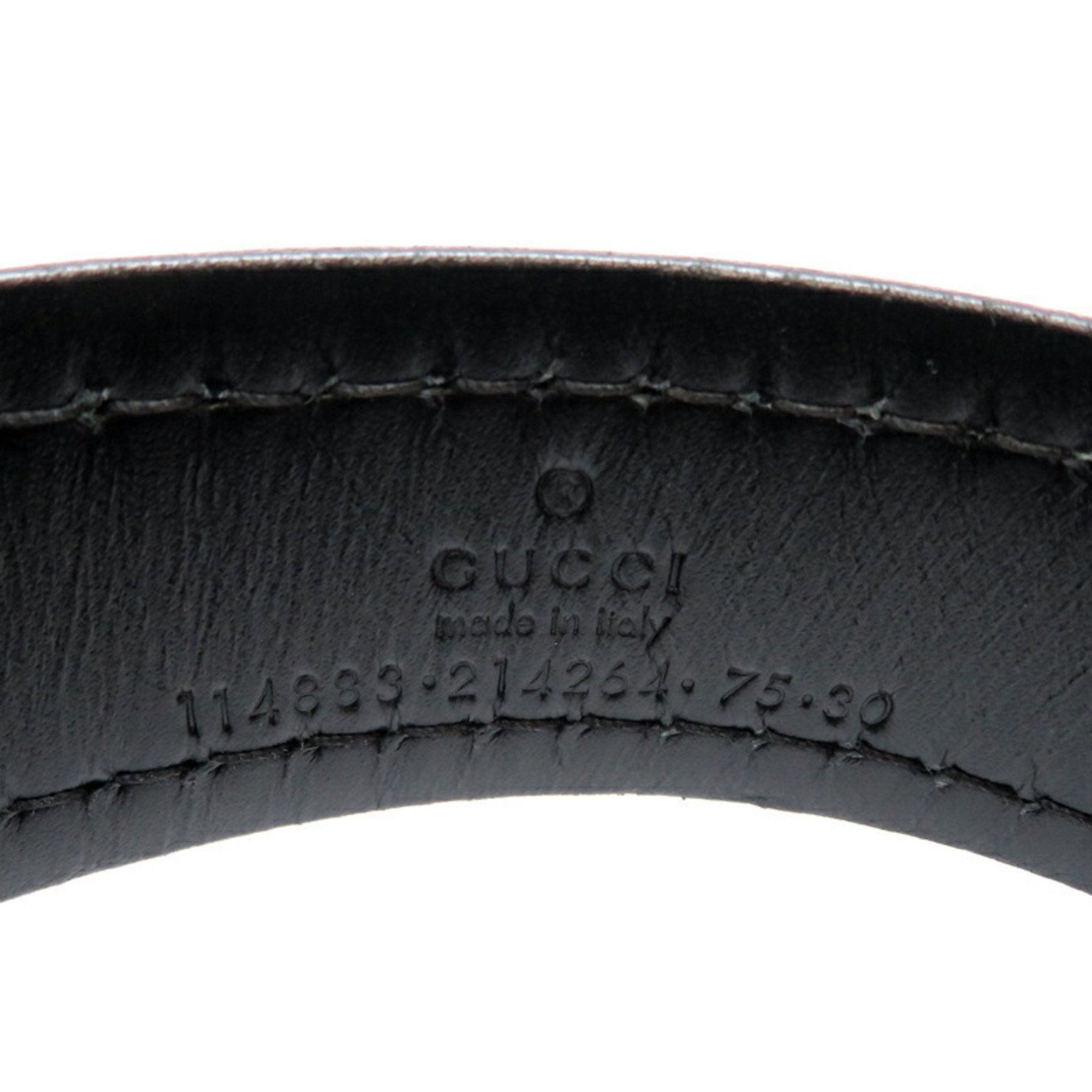 Gucci Men's Belt 114883 Leather Black