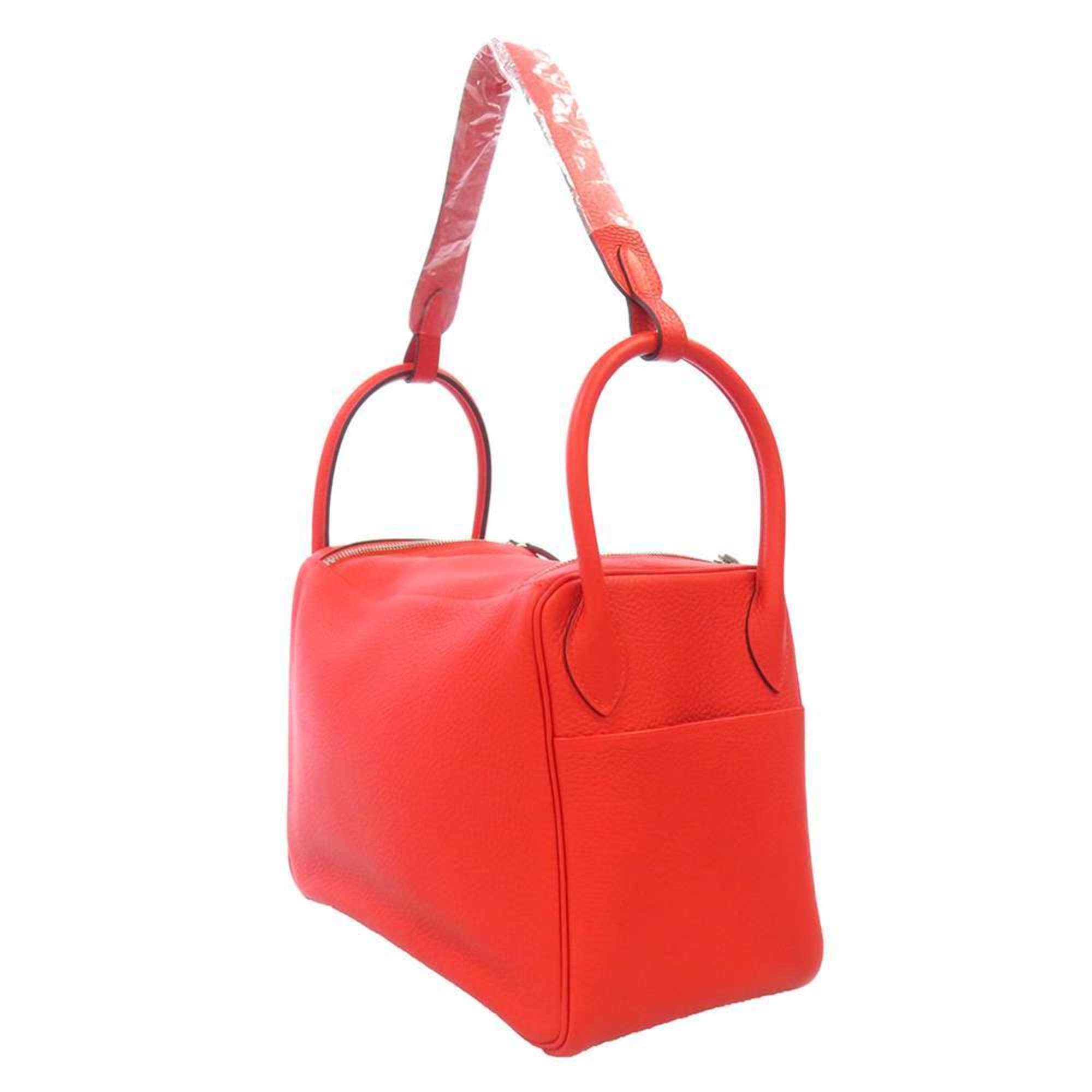 Hermes handbag Lindy 30 Rouge Cou Taurillon Clemence Y stamp