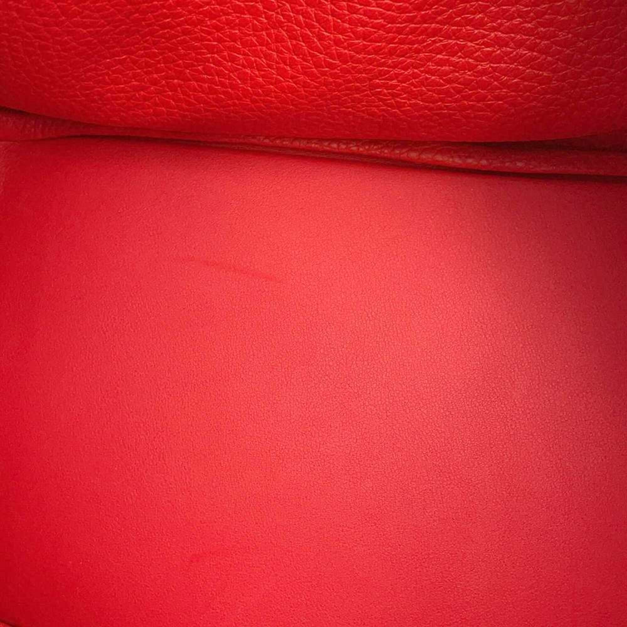 Hermes handbag Lindy 30 Rouge Cou Taurillon Clemence Y stamp